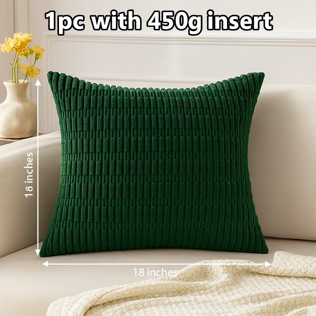 18"x18" tufted dot corduroy throw pillow 16 colors soft 3d dotted texture  450g insert included