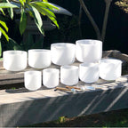 Rainbow Sounds Set of 9 White Sound Therapy Bowls