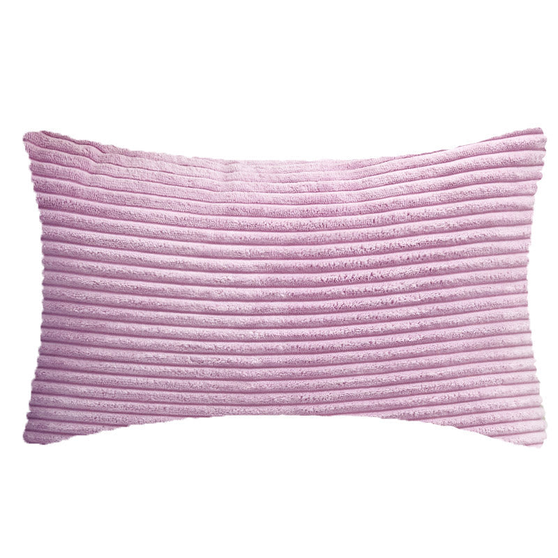 12''x20'' corduroy stripe  lumbar support throw pillow | 10 colors soft textured wide wale design | cozy lumbar & accent pillow | insert included
