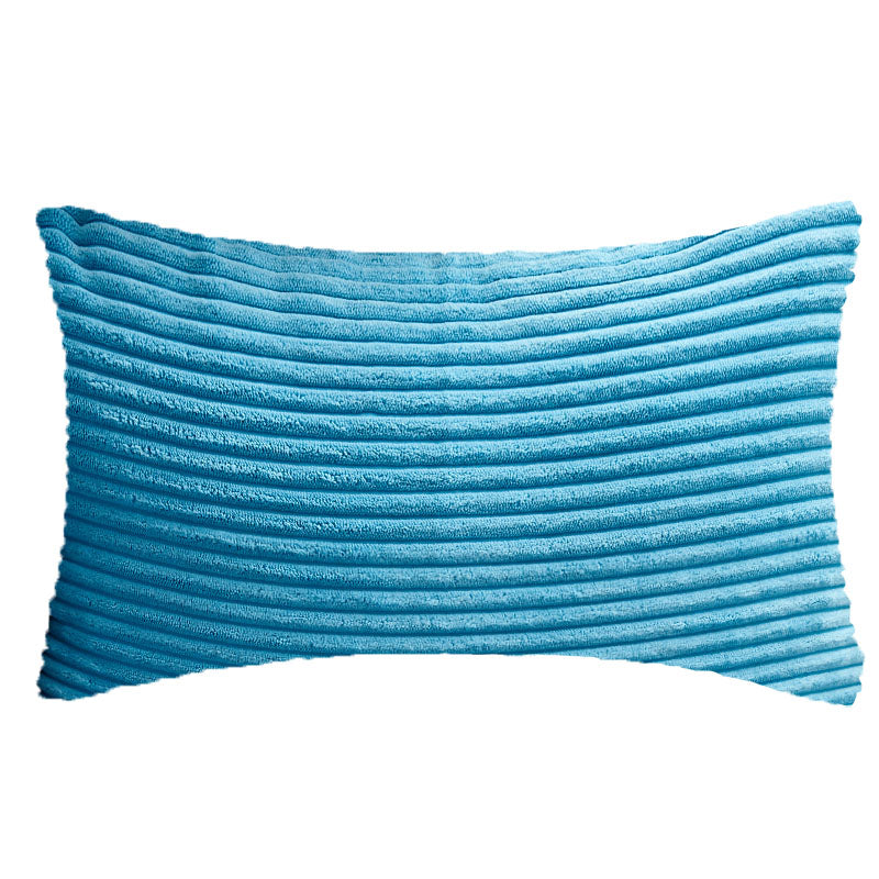 12''x20'' corduroy stripe  lumbar support throw pillow | 10 colors soft textured wide wale design | cozy lumbar & accent pillow | insert included