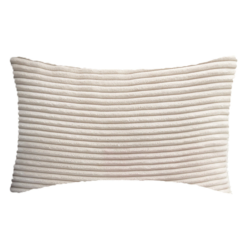 12''x20'' corduroy stripe  lumbar support throw pillow | 10 colors soft textured wide wale design | cozy lumbar & accent pillow | insert included