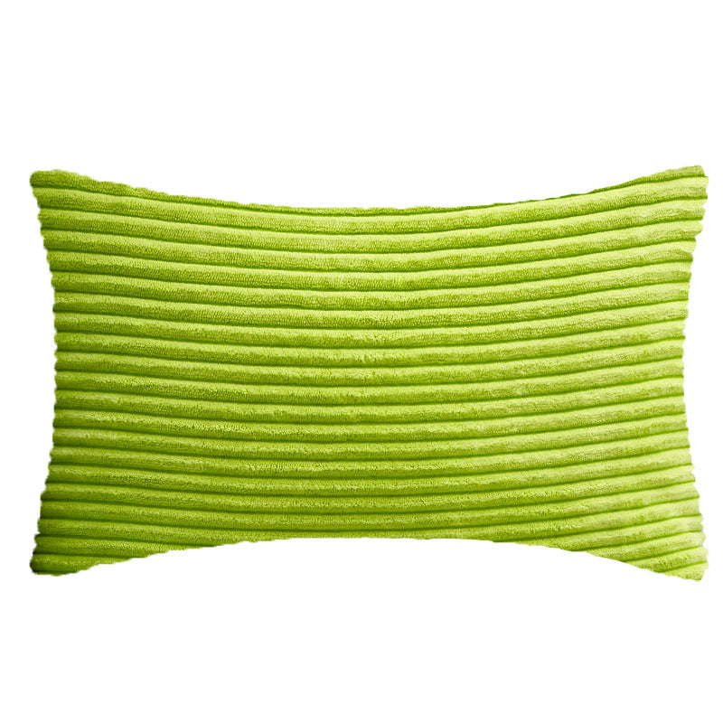 12''x20'' corduroy stripe  lumbar support throw pillow | 10 colors soft textured wide wale design | cozy lumbar & accent pillow | insert included
