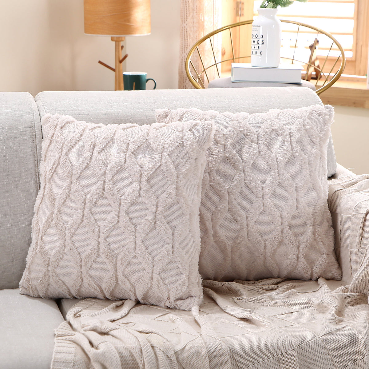 18"x18" Throw Pillow FULL set of cover and insert  Wide Variety of Colors reversable
