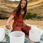 Rainbow Sounds Set of 7 White Sound Therapy Bowls