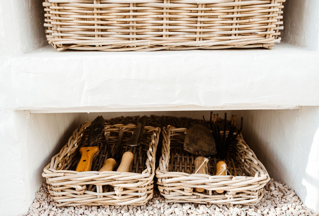 Rattan Rectangle Basket Tray