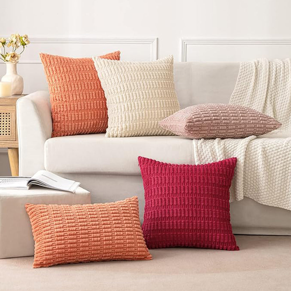 18"x18" tufted dot corduroy throw pillow 16 colors soft 3d dotted texture  450g insert included