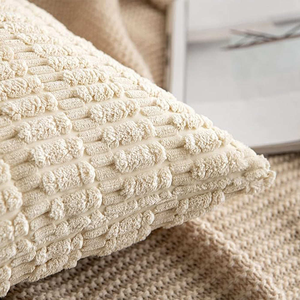 18"x18" tufted dot corduroy throw pillow 16 colors soft 3d dotted texture  450g insert included