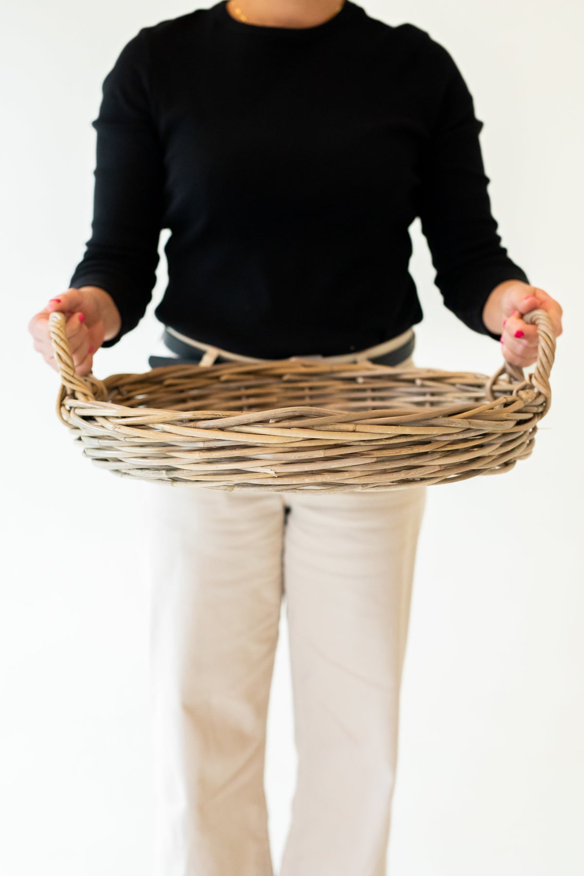 Rattan Round Tray
