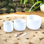 Rainbow Sounds Set of 3 White Sound Therapy Bowls