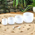 Set of 4 White Sound Therapy Bowls