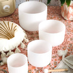 Set of 4 White Sound Therapy Bowls