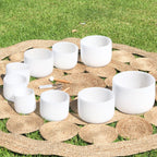Rainbow Sounds Set of 9 White Sound Therapy Bowls