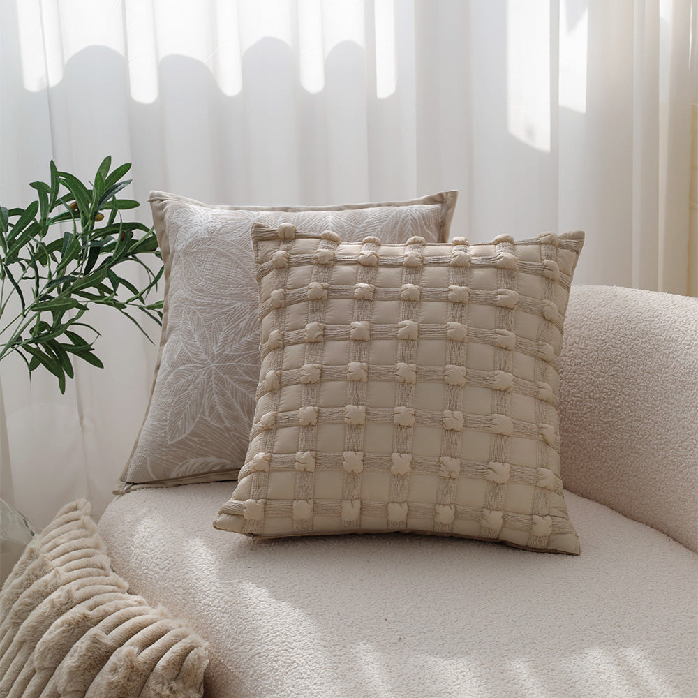 Pack of 2 18"x18" Luxurious Textured Decorative Throw Pillow Set optional of inserts
