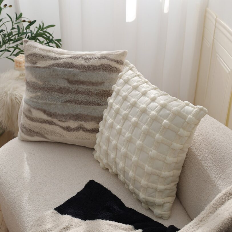 Pack of 2 18"x18" Luxurious Textured Decorative Throw Pillow Set optional of inserts