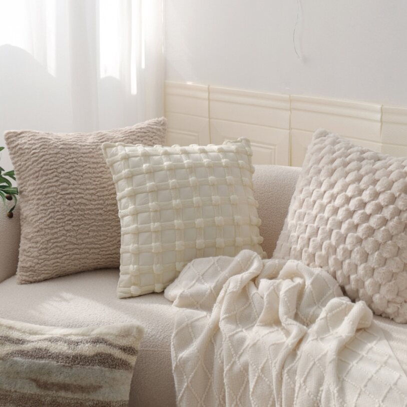 Pack of 2 18"x18" Luxurious Textured Decorative Throw Pillow Set optional of inserts