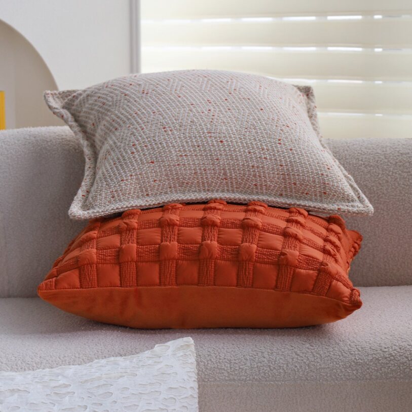 Pack of 2 18"x18" Luxurious Textured Decorative Throw Pillow Set optional of inserts