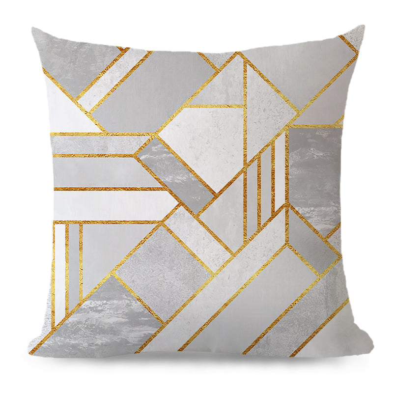 Throw Pillow Cover with 580g Insert, geometric, 20X20, Decorative Cushion – Fancy & Stacy