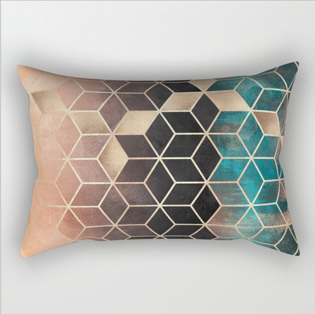 12"x20" modern geometric lumbar throw pillow 12 designs chic abstract & art deco prints gold accent decor insert included