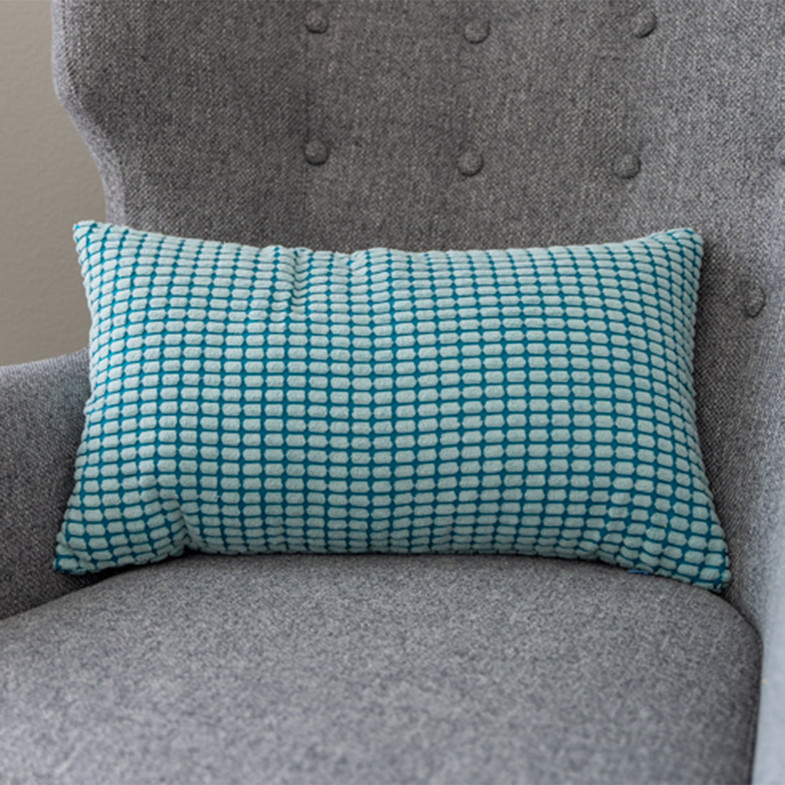 12''x20'' Soft Chenille Dot Throw Pillow | 8 Colors – Plush Textured Design | Cozy Modern Lumbar Accent | Insert Included