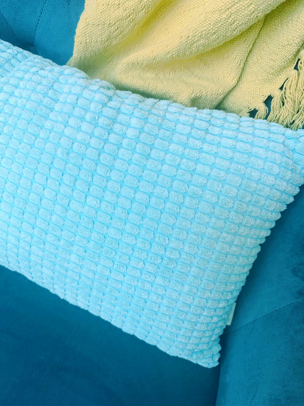 12''x20'' Soft Chenille Dot Throw Pillow | 8 Colors – Plush Textured Design | Cozy Modern Lumbar Accent | Insert Included