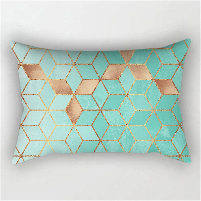 Throw Pillow Cover with 330g Insert, geometric, 12X20, Decorative Cushion – Fancy & Stacy